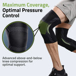 Novalife Sport Knee Cap for Pain Relief, Gym, Exercise, Running, Knee Support Men & Women Knee Support (Black, Green)