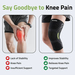 Novalife Sport Knee Cap for Pain Relief, Gym, Exercise, Running, Knee Support Men & Women Knee Support (Black, Green)