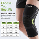Novalife Sport Knee Cap for Pain Relief, Gym, Exercise, Running, Knee Support Men & Women Knee Support (Black, Green)