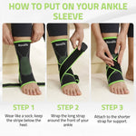 Novalife Sports Ankle Support | Breathable, Stretchable Ankle Sleeve Men Women Ankle Support (Black, Green)