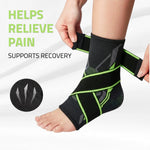 Novalife Sports Ankle Support | Breathable, Stretchable Ankle Sleeve Men Women Ankle Support (Black, Green)