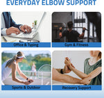 Novalife Sports Elbow Support Brace | Compression Sleeve for Tennis Elbow (Pack of 2) Elbow Support (Black, Green)