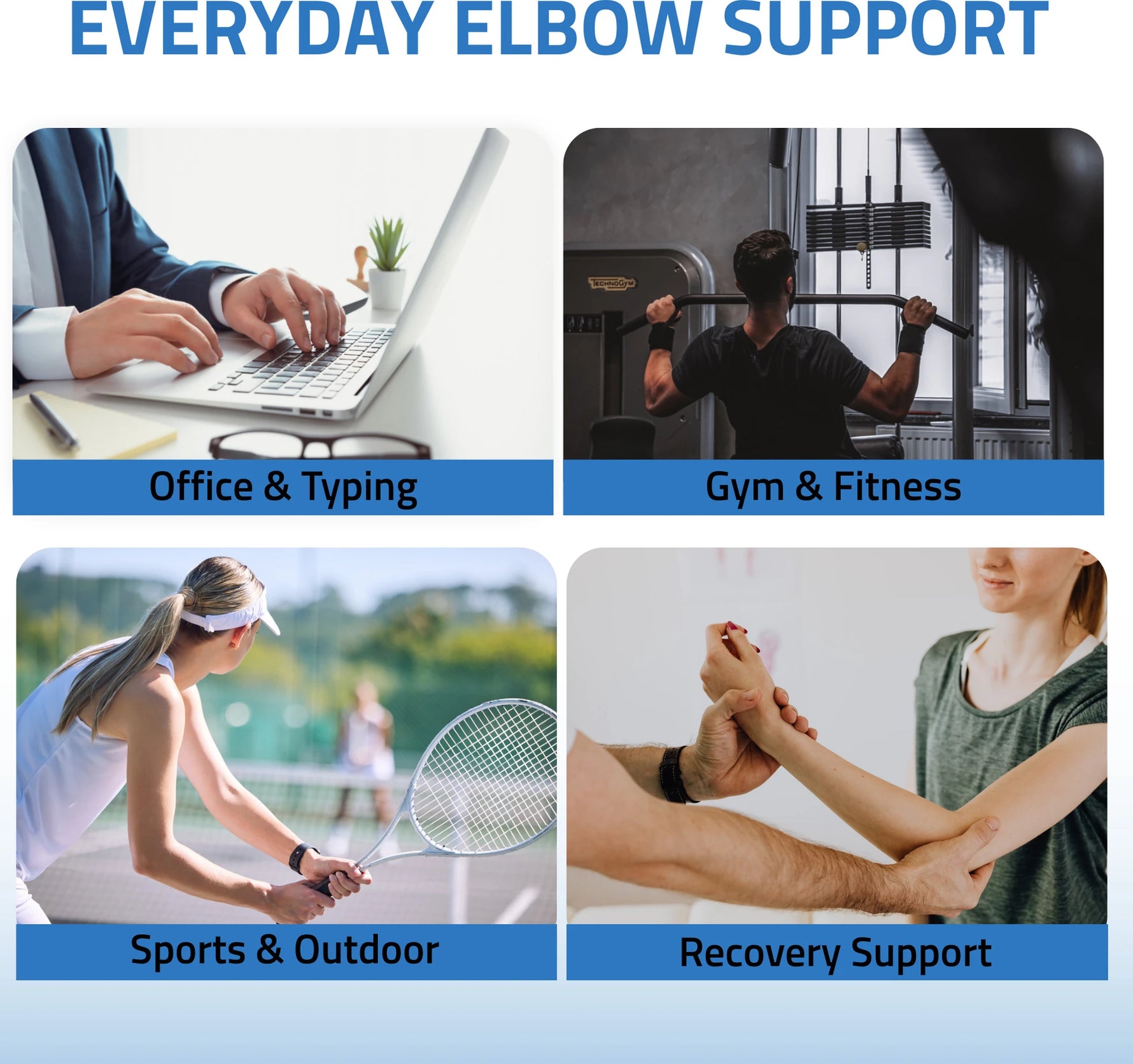 Novalife Sports Elbow Support Brace | Compression Sleeve for Tennis Elbow (Pack of 2) Elbow Support (Black, Green)