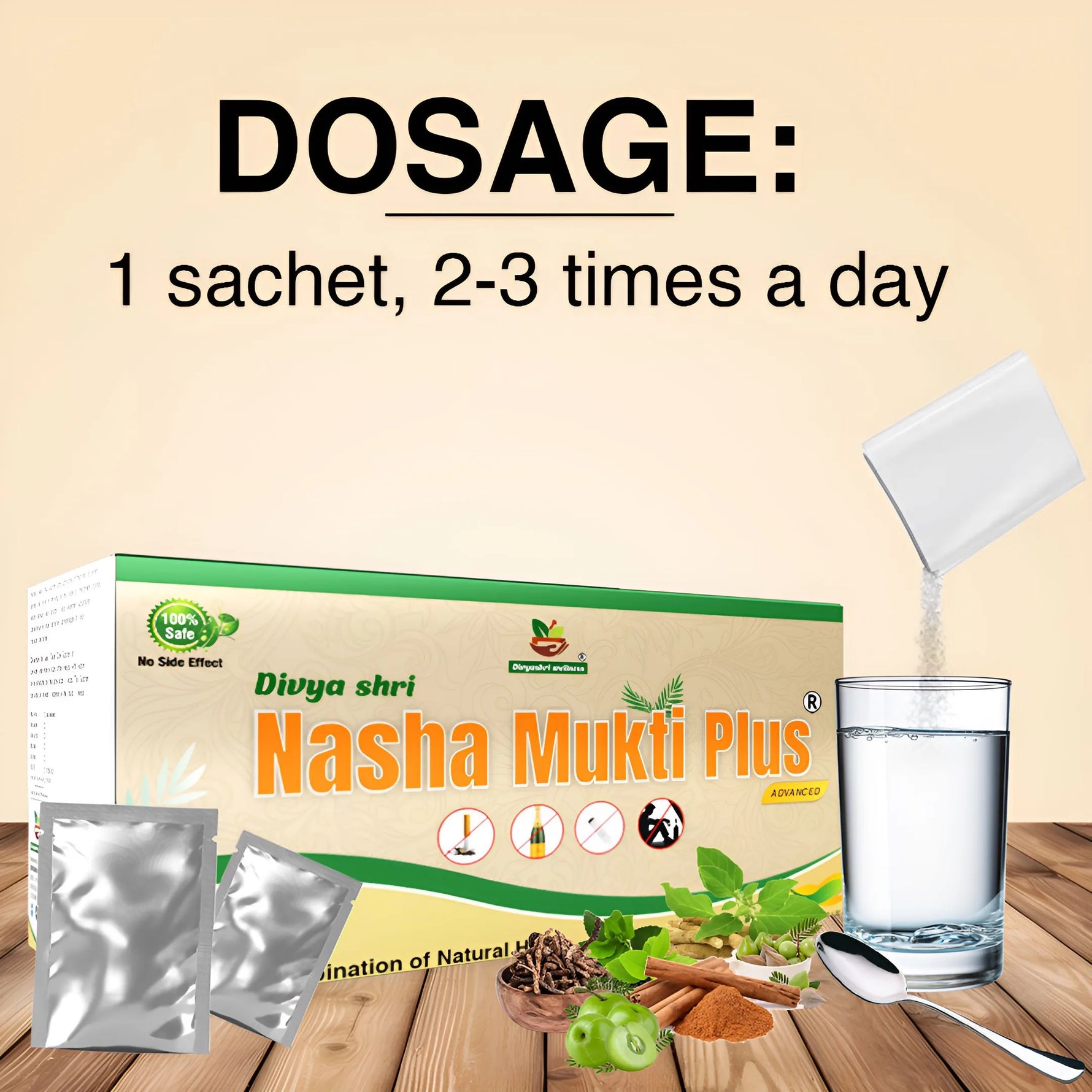 Divyashri Wellness Nasha Mukti Powder | Stop Drinking Alcohol | Anti-smoking Supplement | Quit Heroin, Opium & Drugs
