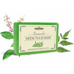 Bansiwala Khadi Neem Tulsi Soap | Anti-Bacterial Natural Soap | Face & Body Cleanser for Acne, Pimple