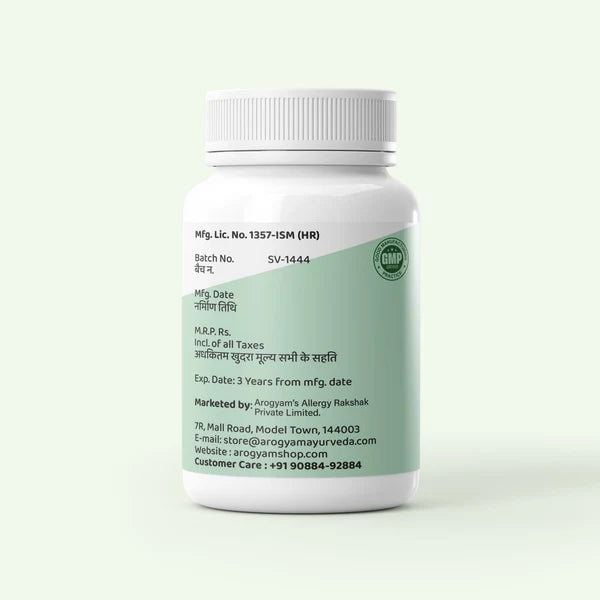 Dr. Satnam’s Arogyam Ayurveda Neem Tablets (500mg, 60 Tablets) | Standardized Bio-Active Neem Extract for Acne, Blood Purification & Immune Support