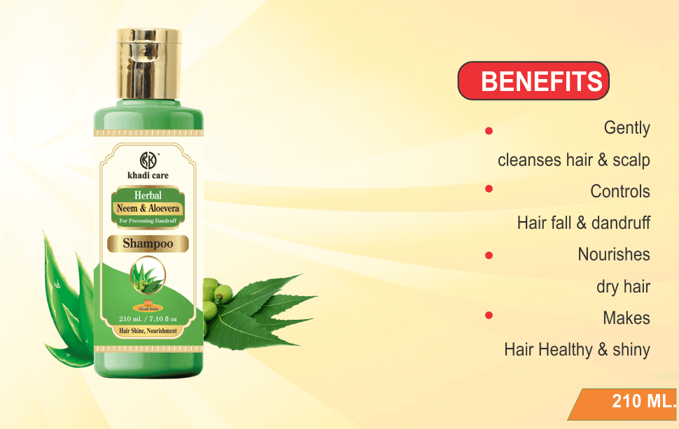 Khadi Care Herbal Neem & Aloevera Shampoo - 210ml