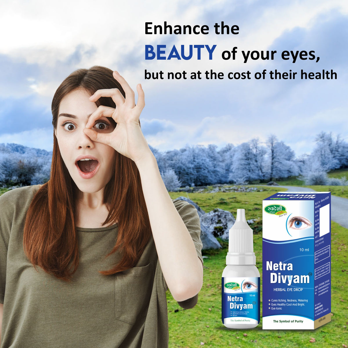 Pack of 4 Netra Divyam 10ml Eye Drop for Eye Care, Helps Soothe Eye Itching, Irritation, Redness.