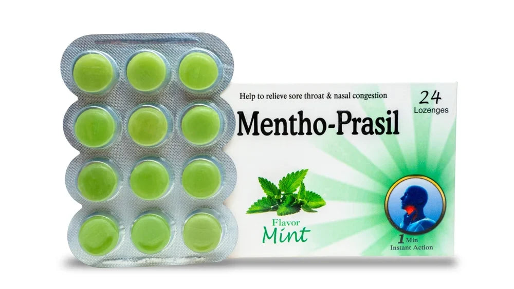PRASON Mentho-Prasil Throat Lozenges – 24 Lozenges