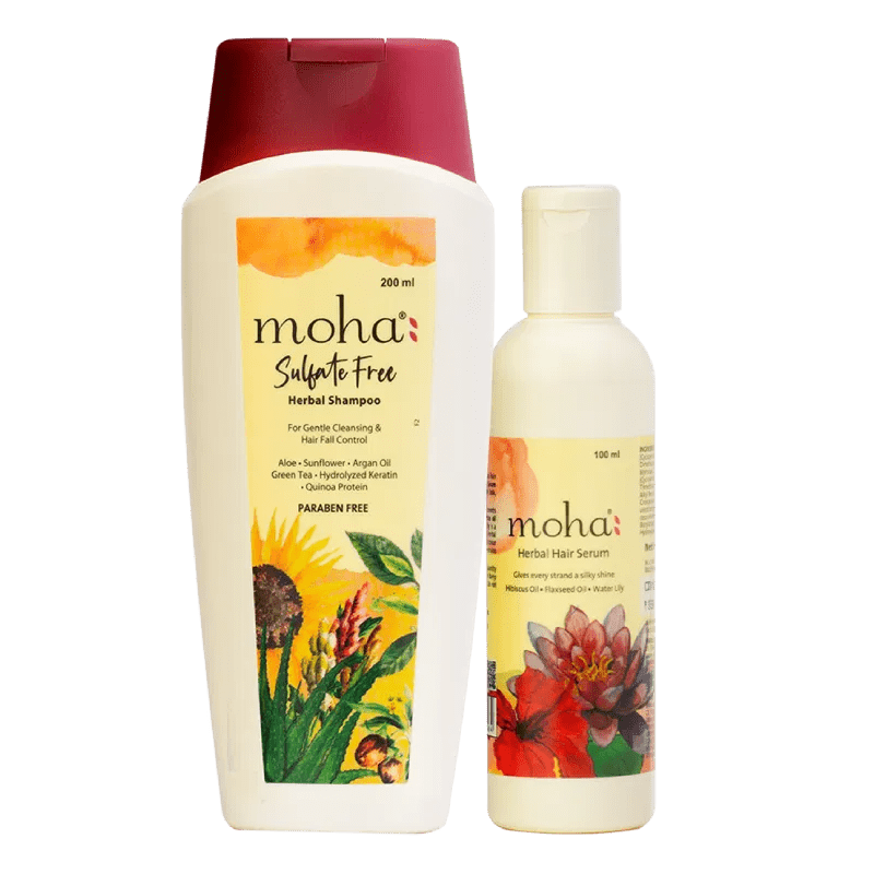 Moha Radiance Combo Duo - Sulfate Free Shampoo & Nourishing Hair Serum Set