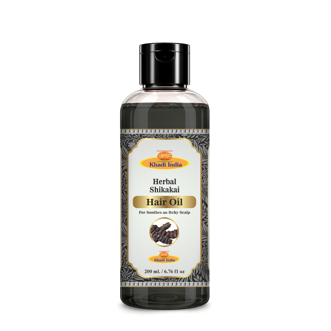 Khadi Care Herbal Shikakai Hair Oil for Strength & Frizz Control - 210ml