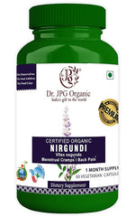 Dr. JPG Organic Nirgundi Capsules For Joint Pain & Back Pain 60 Veg. Capsules | INDIA ORGANIC Certified (Pack Of 1)