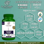 Dr. JPG Organic Nirgundi Capsules For Joint Pain & Back Pain 60 Veg. Capsules | INDIA ORGANIC Certified (Pack Of 1)