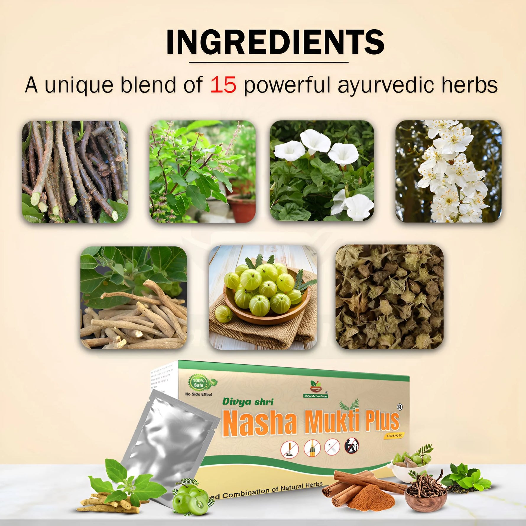 Divyashri Wellness Nasha Mukti Powder | Stop Drinking Alcohol | Anti-smoking Supplement | Quit Heroin, Opium & Drugs