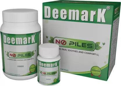 Deemark No Piles Ayurvedic Powder with Capsules for Hemorrhoids