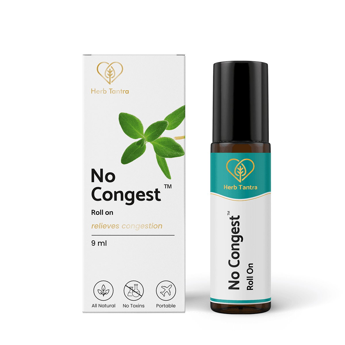 Herb Tantra No Congest Roll On - Sinus Relief - (9 ml)