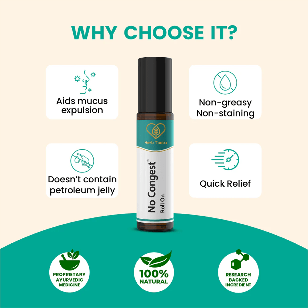 Herb Tantra No Congest Roll On - Sinus Relief - (9 ml)