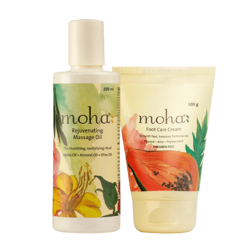 moha: Nourishment Combo (Foot Care Cream + Rejuvenating Massage Oil)