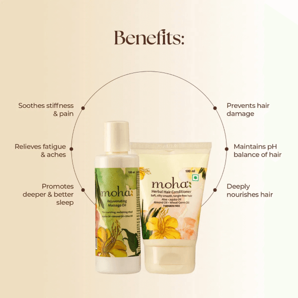 moha: Nourishment Combo (Foot Care Cream + Rejuvenating Massage Oil)