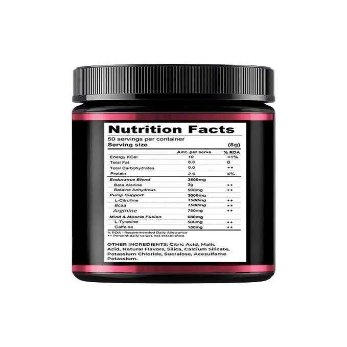 Muscle Asylum F9 Pre-Workout Fruit Punch - 50 Serving - 400gm