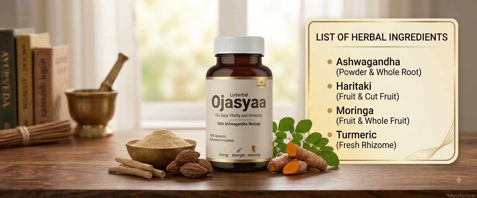 Ojasyaa - Ayurvedic Vitality & Immunity Support Capsules