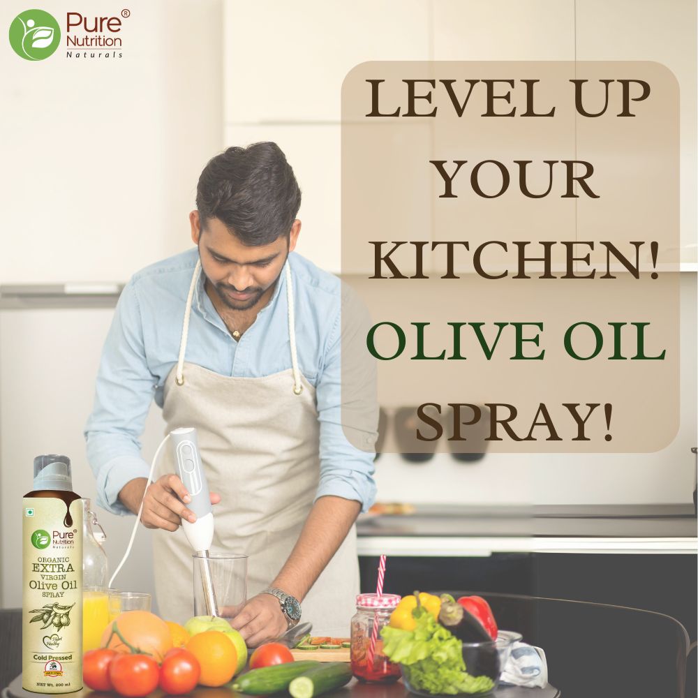 Pure Nutrition Extra Virgin Cold Pressed Olive Oil – 200ml | Unrefined & Heart-Friendly Cooking Oil