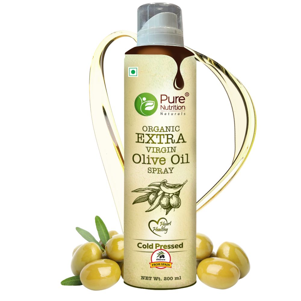 Pure Nutrition Extra Virgin Cold Pressed Olive Oil – 200ml | Unrefined & Heart-Friendly Cooking Oil