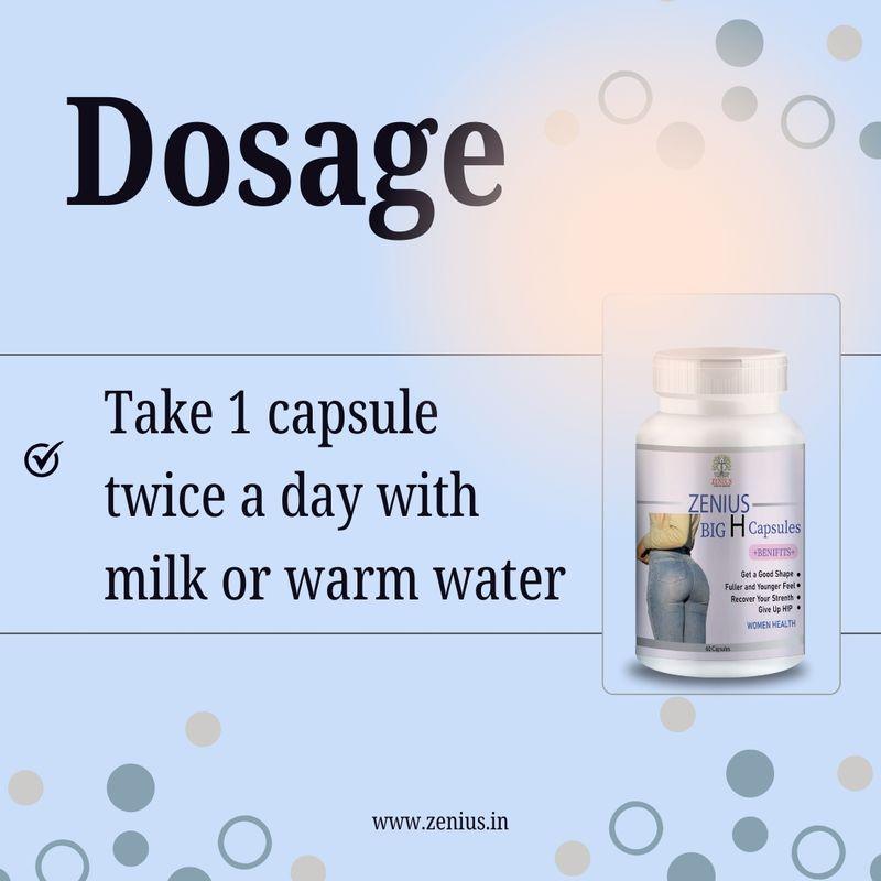 Zenius Big h Capsules - Hip Enlargement Capsules for Butt Enhancement and Hip Growth - 60 Capsules