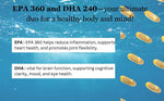 Ryt Nutrition Omega-3 Double Strength Fish Oil 1000mg | 360mg EPA & 240mg DHA | Supports Heart, Brain, Eye & Joint Health | Helps Maintain Healthy Cholesterol & Triglycerides | 60 Softgel Capsules