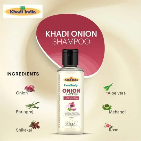 Healthally Onion Hair Shampoo | Red Onion Shampoo for Hair Fall & Nourishment