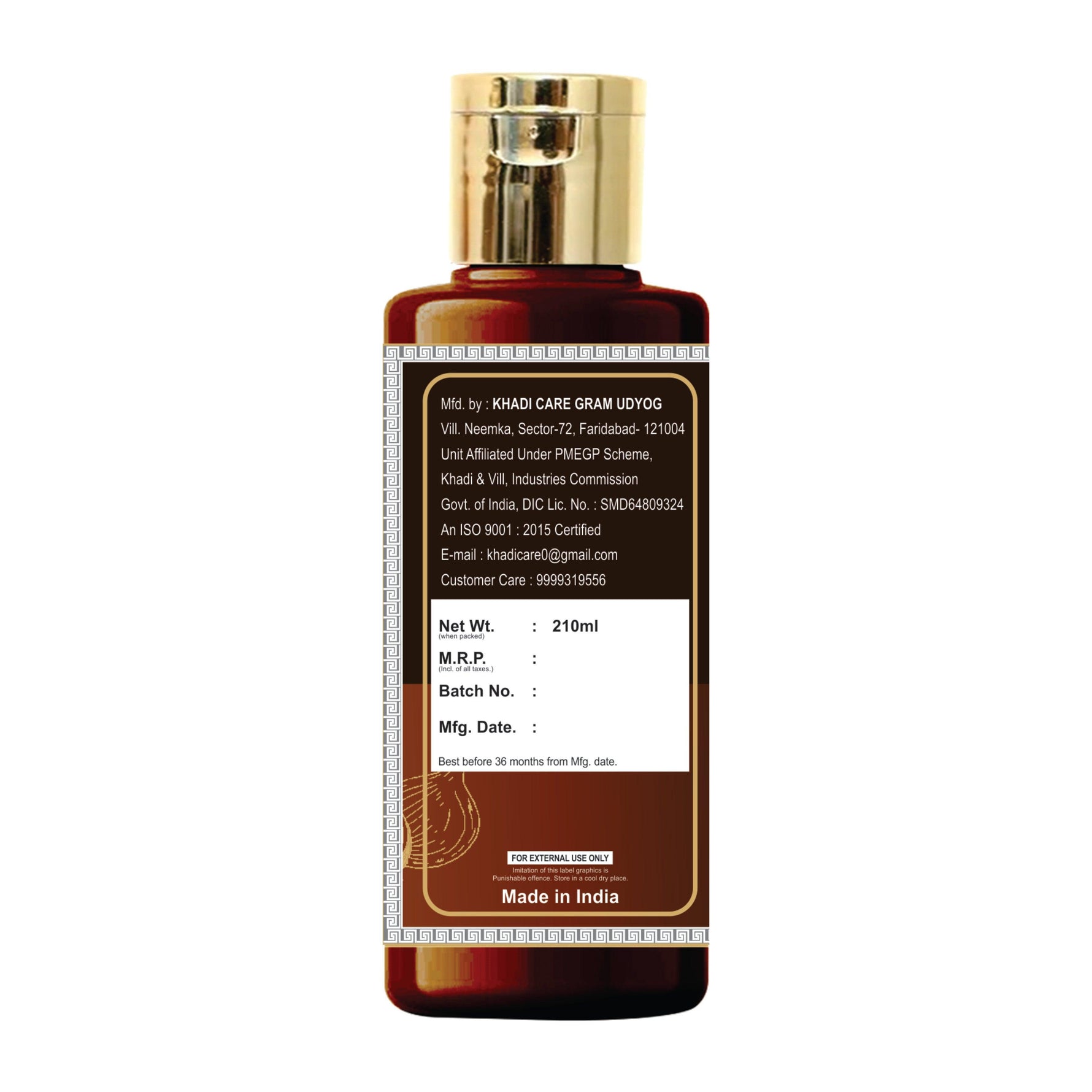 Khadi Care Herbal Onion Shampoo for Hair Fall Control & Growth - 210ml