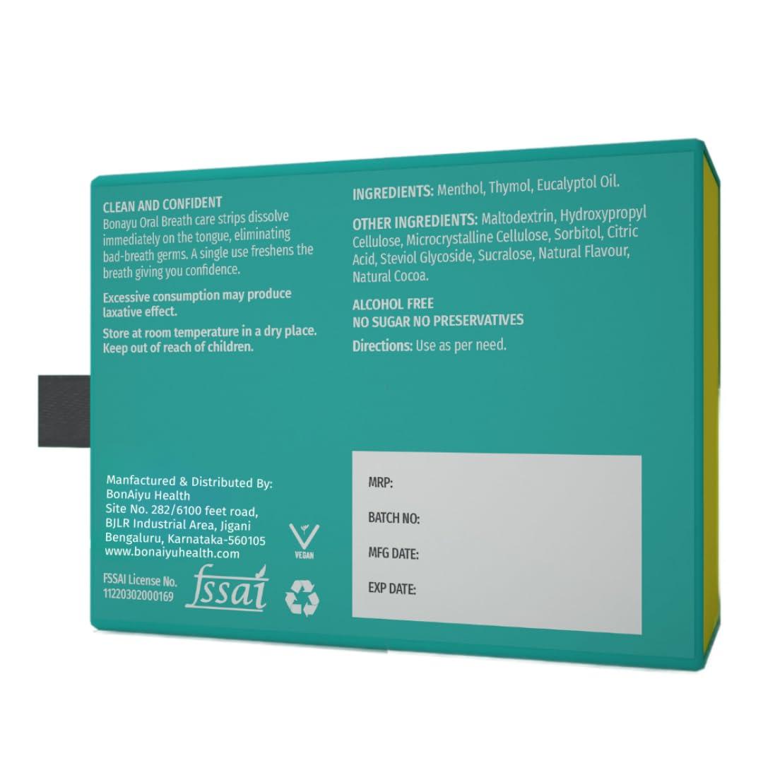 BonAyu Oral Breath Care Mouth Dissolving Strip Cardamom
