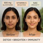 Ryt Nutrition Glutathione (600mg), 15 Effervescent Tablets (Orange Flavour), With Vitamin C & NAC | For Skin Health For Men & Women, Detoxification, And Immunity Booster