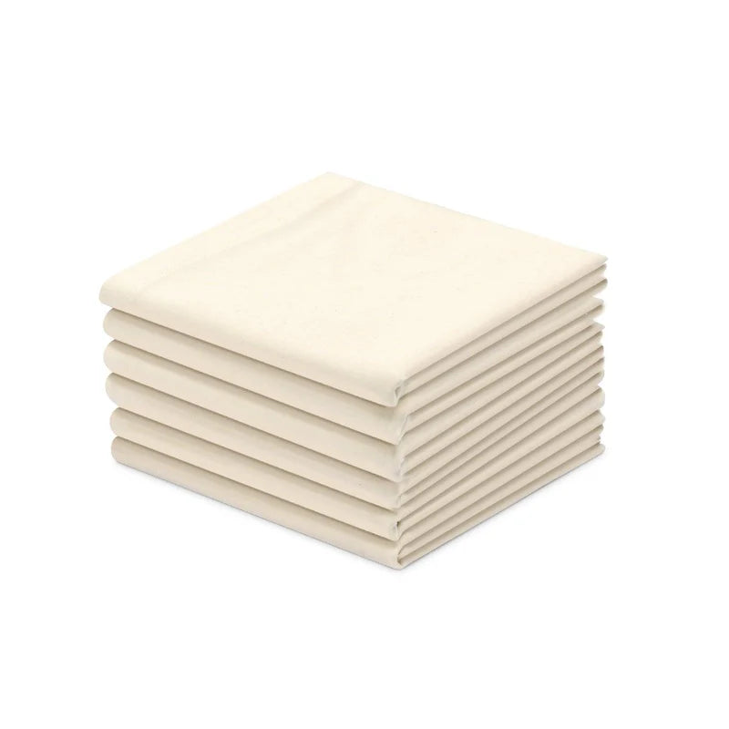 Satopradhan Organic Cotton Handkerchief for Men - 18”x18” Large | Soft Men’s Hankies - Cream White Colour - Pure, High-Quality Cloth - Eco-Friendly & Sweat Absorbent Handkerchiefs - Perfect Sustainable Gift