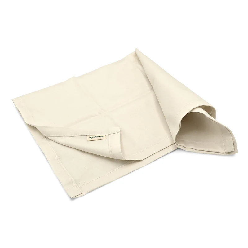 Satopradhan Organic Cotton Handkerchief for Men - 18”x18” Large | Soft Men’s Hankies - Cream White Colour - Pure, High-Quality Cloth - Eco-Friendly & Sweat Absorbent Handkerchiefs - Perfect Sustainable Gift