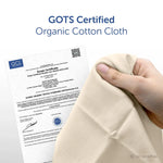 Satopradhan Organic Cotton Handkerchief for Men - 18”x18” Large | Soft Men’s Hankies - Cream White Colour - Pure, High-Quality Cloth - Eco-Friendly & Sweat Absorbent Handkerchiefs - Perfect Sustainable Gift