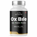 Zespo Ox Bile 1,100 mg 4-in-1 Digestive Complex | Ox Bile, Inulin, Probiotics & Bromelain | Digestion & Gut Health Support | 90 Capsules