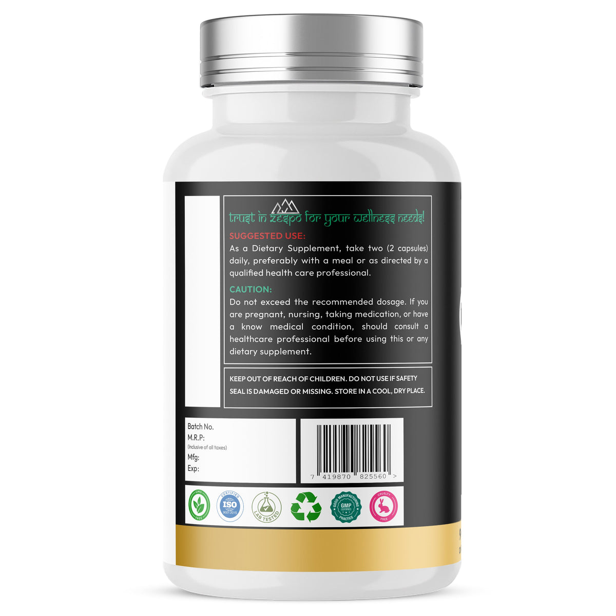 Zespo Ox Bile 1,100 mg 4-in-1 Digestive Complex | Ox Bile, Inulin, Probiotics & Bromelain | Digestion & Gut Health Support | 90 Capsules