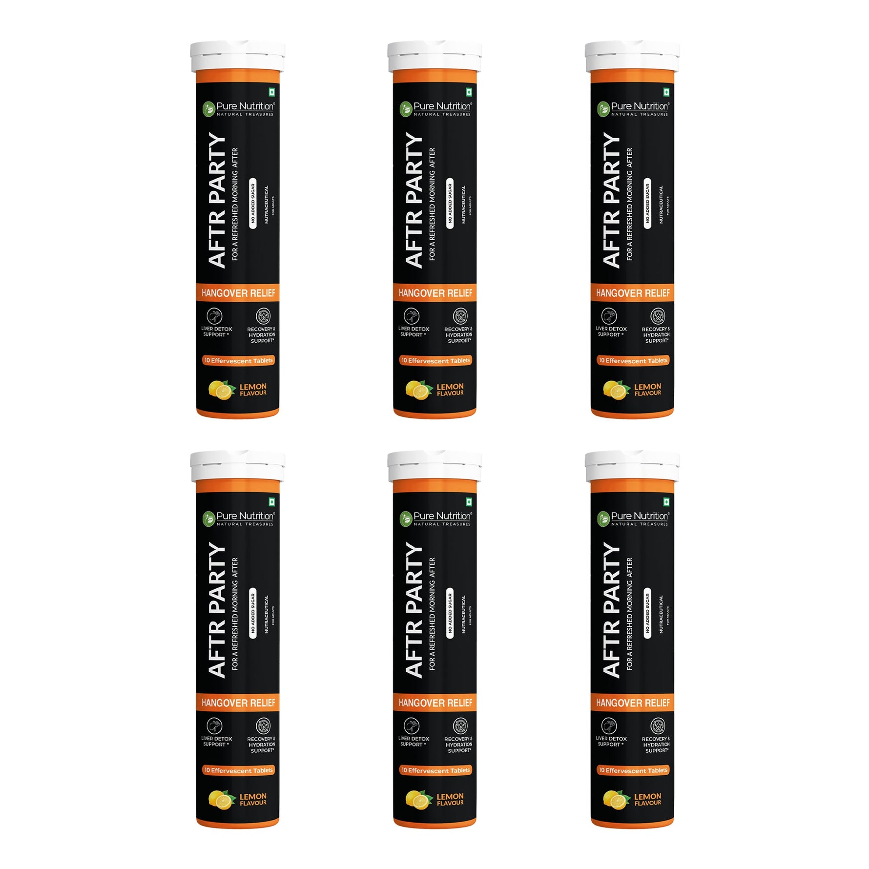 Pure Nutrition AFTR Party Effervescent Tablets – 10 Tabs | Refresh & Rehydrate Formula