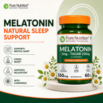 Pure Nutrition Melatonin Sustained Release Tablet - 550mg - 60 Veg Tablet