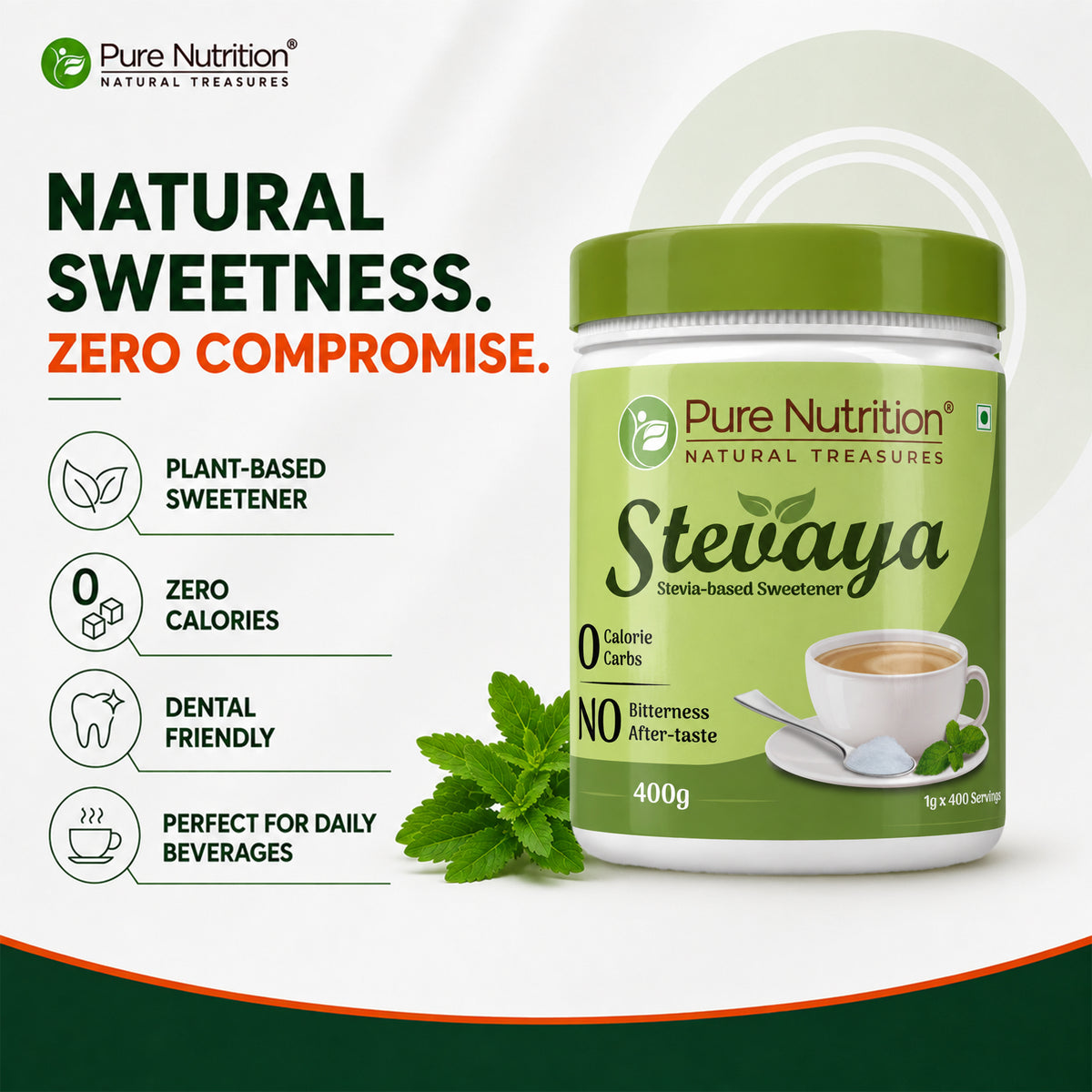Pure Nutrition Stevia Powder, 400g