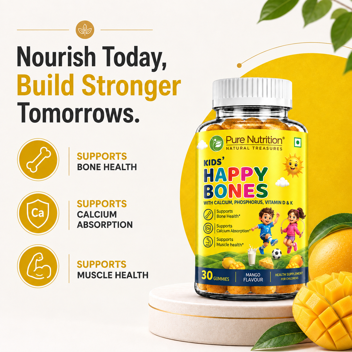 Pure Nutrition Kids' Happy Bones Gummies – 30 Gummies