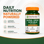 Pure Nutrition Alpha Lipoic Acid (ALA) Capsules 300mg - 120 Veg Capsules with Vitamin E