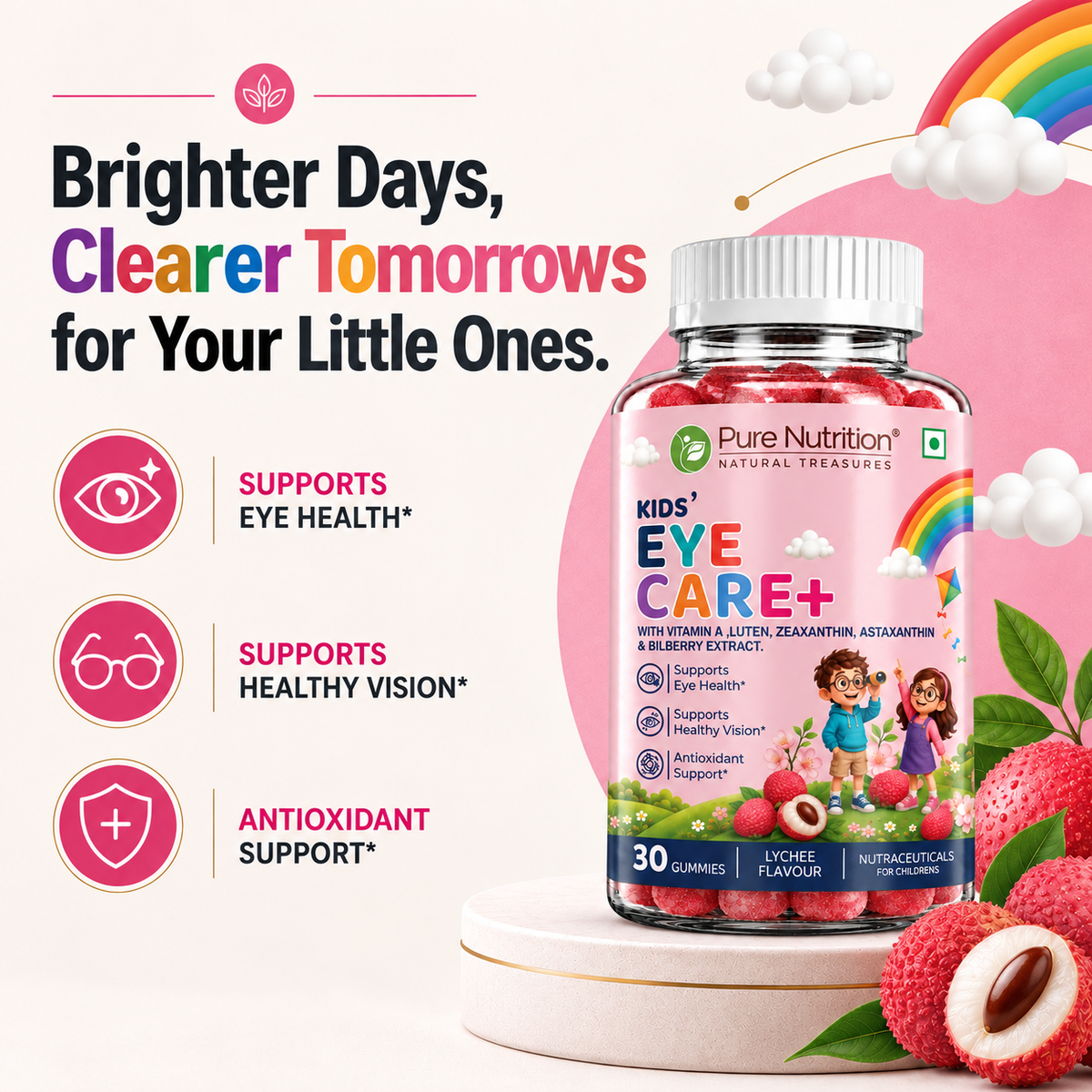 Pure Nutrition Kids' Eye Care+ Gummies – 30 Gummies