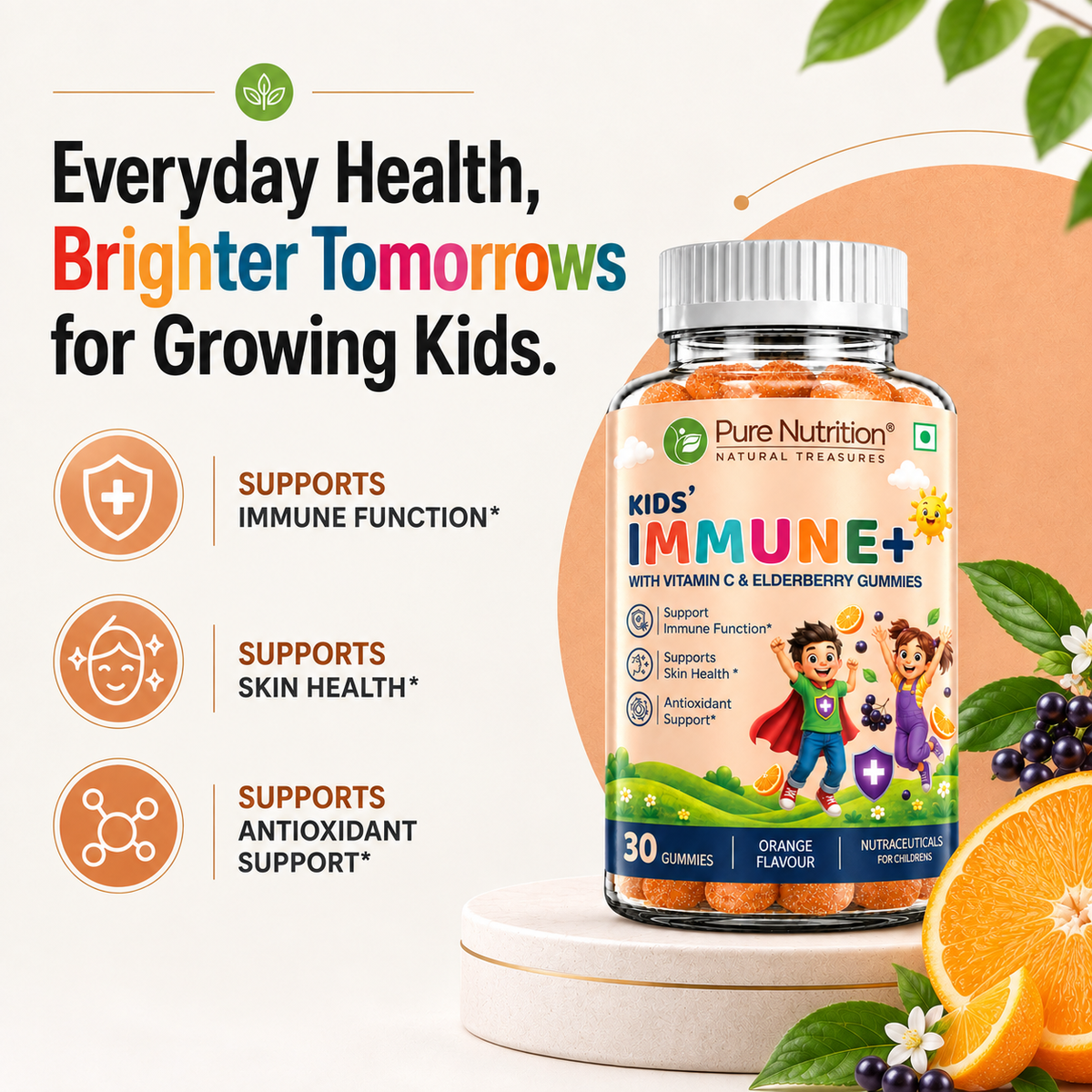 Pure Nutrition Kids' Immune+ Gummies – 30 Gummies