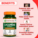 Pure Nutrition Lycopene 3000 mcg – 60 Plant-Based Vegetarian Capsules |Strong Antioxidant Blend Supporting Skin, Hair, Heart, Prostate & Daily Cellular Wellbeing