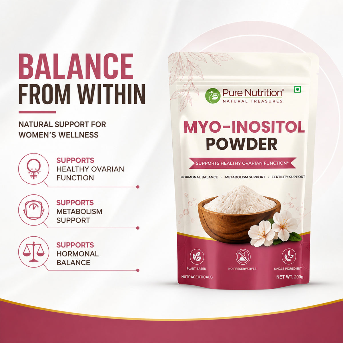 Pure Nutrition MYO- INOSITOL Powder 200 gm