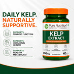 Pure Nutrition Kelp Extract 600mg | 60 Veg Capsules | Laminaria spp. Whole Plant Extract