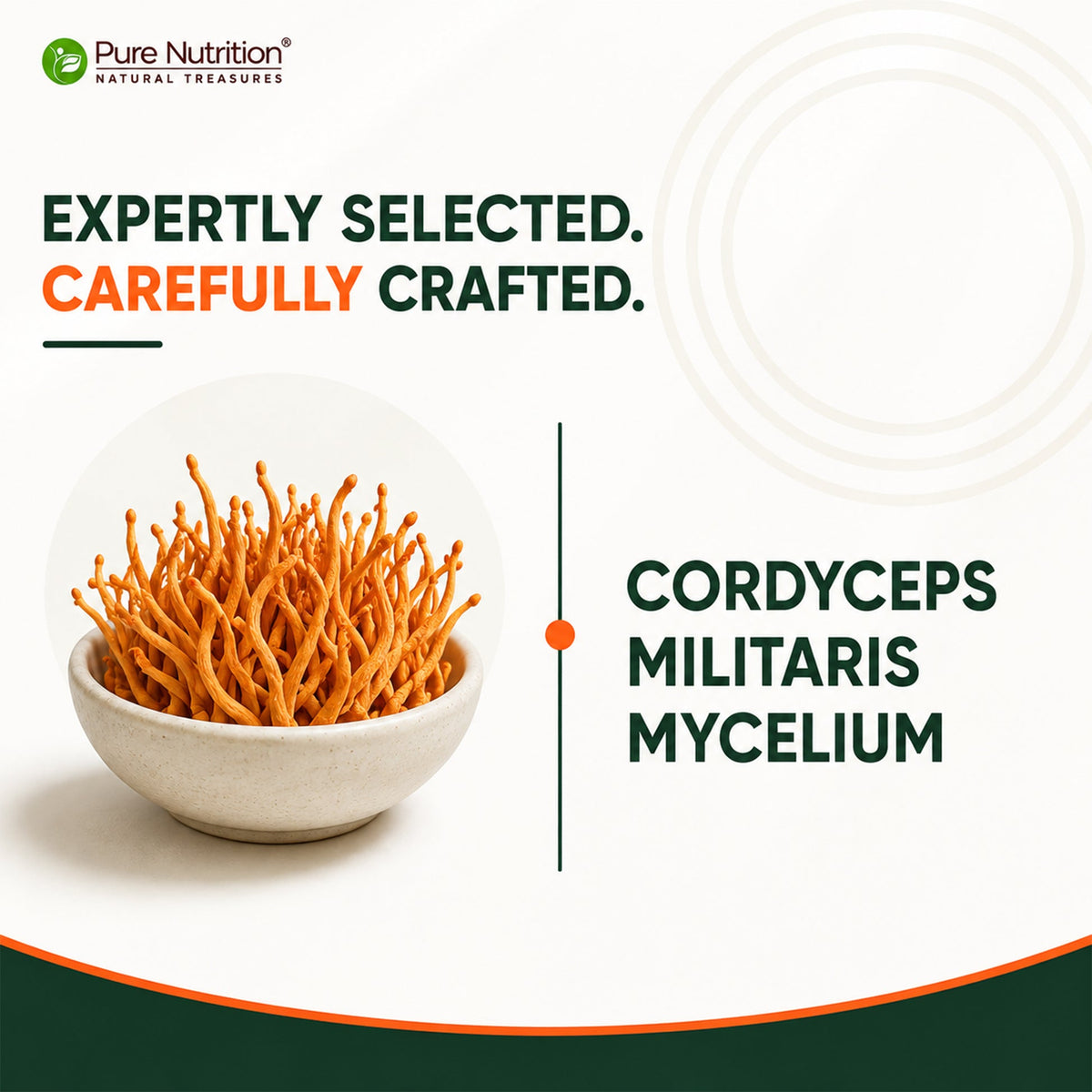 Pure Nutrition Cordyceps 500 mg – 60 Vegetarian Capsules