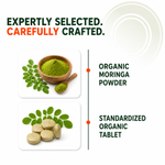 Pure Nutrition Organic Moringa Tablets 1200mg – 120 Veg Tablets for Immunity, Digestion & Daily Wellness